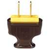 Eaton Wiring Devices 1912B-BOX Electrical Plug, Flat Handle Body, 5/16 in, 2-Pole, 15 A, 125 V, NEMA: NEMA 1-15, Brown