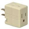 Eaton Wiring Devices 1482V-BOX Outlet Tap, 2-Pole, 15 A, 125 V, 3-Outlet, NEMA: NEMA 1-15R, Ivory