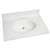 Foremost WW-2231 Vanity Top, 31 in OAL, 22 in OAW, Marble, White, Countertop Edge