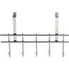 Simple Spaces HK07-CH Door Garment Hook, Each Hook: 4.8 lb, 5-Hook, Steel, Chrome, Hanging Mounting