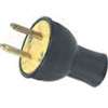 PLUG RND 2WIRE BLK 15A 125V - Case of 25