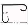 Landscapers Select GB0183L Plant Bracket, 4-1/4 in L, Steel, White, White, Wall