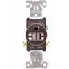 Eaton 1876B-BOX Single Receptacle, 2-Pole, 250 V, 20 A, Side Wiring, NEMA: NEMA 6-20R, Brown