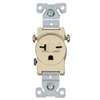 RECEPTACLE SNGL IVORY 20A 250V