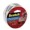 Scotch 3850 Series Packaging Tape, 54.6 yd L, Clear, 1.88 in W, 3.1 mil, Polypropylene Backing