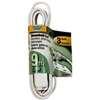 PowerZone OR660609 Extension Cord, 16 AWG Cable, 9 ft L, 125 V, White