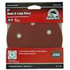Gator 3784 Sanding Disc, 5 in Dia, 80 Grit, Medium, Aluminum Oxide Abrasive, Vented, 5/PK