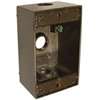 Hubbell 5320-7 Weatherproof Box, 8.3 cu-in, 3-Outlet, 1-Gang, Aluminum, Bronze, Powder-Coated