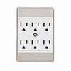 Eaton C1146W Outlet Tap, 2 -Pole, 15 A, 125 V, 6 -Outlet, NEMA: NEMA 5-15R, White