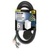 PowerZone ORD100406 Power Supply Dryer Cord, 10 AWG Cable, 6 ft L, 250 V, Black