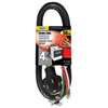 PowerZone ORR628204 Power Supply Range Cord, 6, 8 AWG Cable, 4 ft L, 50 A, 250 V, Black
