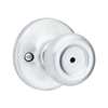 Kwikset 300T 26DCP Privacy Lockset, Knob Handle, Satin Chrome, Yes, Universal Hand, For: Bedroom and Bathroom Doors