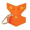 Johnson 175-O Post and Pipe Level, 3-1/4 in L, 3-Vial, Non-Magnetic, Plastic, Orange
