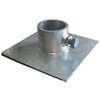 Multinautic 11107 Base Plate, Galvanized Steel, For: Stationary Dock or a Gangway