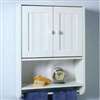 Zenna Home Cottage 9114W Bathroom Cabinet, 2-Door, 1-Shelf, Wood, White
