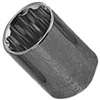 Vulcan MT6518369 Drive Socket, 1 in Socket, 1/2 in Drive, 12-Point, Chrome Vanadium Steel, Chrome