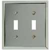 Amerelle 161TT Wallplate, 4-15/16 in L, 4-9/16 in W, 2-Gang, Steel, Polished Chrome