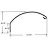 Landscapers Select GB0143L Planter Bracket, 15-1/4 L, Steel, Black, Wall Mount Mounting