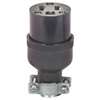 Eaton Wiring Devices 222-BOX Electrical Connector, Straight Blade, 1/4 to 39/64 in, 2-Pole, 15 A, 125 V, Black, 3-Wire