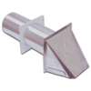Lambro 344S Hood Vent, 6 in W Hood, 4-3/4 in H Hood, 4 in Duct, Aluminum Hood