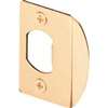 Defender Security E 2307 Door Strike Plate, 2-1/4 in L, 1-7/16 in W, Steel, Brass, 1/PK