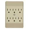 Eaton C1146V Outlet Tap, 2 -Pole, 15 A, 125 V, 6 -Outlet, NEMA: NEMA 5-15R, Ivory
