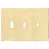 Eaton Wiring Devices PJS3V Wallplate, 4-7/8 in L, 6-3/4 in W, 3 -Gang, Polycarbonate, Ivory, High-Gloss