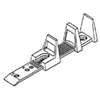 Prime-Line N 6564 Door Guide, 4-1/4 in L x 3/4 in W x 7/8 in D Dimensions, Nylon, White, Floor, 2/PK