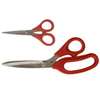 Crescent Wiss WHCS2 Scissors Set, Stainless Steel Blade, Soft-Touch Handle, Black/Red Handle
