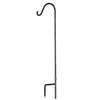 Landscapers Select GB-3090 Single Shepherd Hook, 12 in L, 84 in H, Steel, Black, Black, Floor