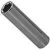 Vulcan MT6487805 Drive Socket, 7 mm Socket, 1/4 in Drive, 6-Point, Chrome Vanadium Steel, Chrome