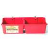 Little Giant HFP24DRED Hook Over Feeder, 2 qt Volume, 2-Compartment, Polyethylene/Steel, Red