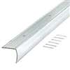 M-D 43880 Stair Edging, 72 in L, 1-1/8 in W, 1-1/8 in H, Aluminum, Pewter