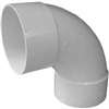 Canplas 414166BC Sanitary Pipe Elbow, 6 in, Hub, 90 deg Angle, PVC, White