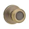 Kwikset 200T 5CP Passage Knob, Knob Handle, Metal, Antique Brass, 2-3/8 to 2-3/4 in Backset, 2-1/4 in Strike