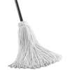 Chickasaw 11008L Wet Mop with Hanger, 8 oz Headband, 59 in L, Cotton/Yarn Mop Head, Metal Handle