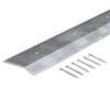M-D 66449 Carpet Trim, 72 in L, 2 in W, Smooth Surface, Aluminum, Polished