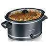 Hamilton Beach 33182 Slow Cooker, 8 qt Capacity, 120 V, 375 W, Manual Control, Black/Silver