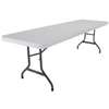 Lifetime Products 2980 Folding Table, 96 in L x 30 in W x 29 in H Open, Steel Frame, Polyethylene Tabletop, Gray/White