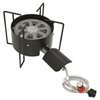 Bayou Classic KAB4 Bayou Cooker with Hose Guard, LPG, 210000 Btu, 1-Burner, Manual Ignition, Steel, Black