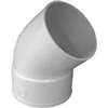 Canplas 414196BC Street Pipe Elbow, 6 in, Spigot x Hub, 45 deg Angle, PVC, White