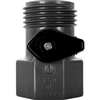 Valley Industries GHV-1-BLK-CSK Shut-Off Garden Hose Valve, FGHT x MGHT, 60 psi Pressure, Nylon