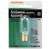 Sylvania LEDVANCE Series 18365 Incandescent Bulb, 25 W, T8 Lamp, E17 Intermediate Lamp Base, 230 Lumens