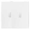 Eaton Wiring Devices PJS2W Wallplate, 4-7/8 in L, 4.94 in W, 2 -Gang, Polycarbonate, White, High-Gloss