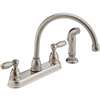 Delta Peerless Claymore Series P299575LF-SS Kitchen Faucet, 1.8 gpm, 2-Handle, Stainless Steel, Deck