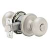 Kwikset Signature Series 730J 15 CP Privacy Lockset, 2-3/8 in Dia Knob, 2-5/8 in H x 2-5/8 in W Dimensions, Satin Nickel