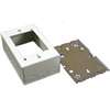 Wiremold B35 Outlet Box, 0 -Knockout, Steel, Ivory, Wall Mounting