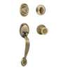 Kwikset 687 DAXT5SMTCP Combination Lockset, Knob Handle, Dakota Design, Antique Brass, Knob Interior Handle, 3 Grade