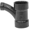 Canplas 104326BC Reducing Combination Tee Pipe Wye, 3 x 3 x 1-1/2 in, Hub, ABS, Black