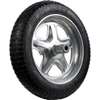 Jackson SFFTCC Flat-Free Tire, 16 in Dia Tire, 3-1/2 in W Tire, Rubber Tire